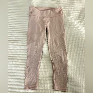 Lululemon high rise pale pink leggings!